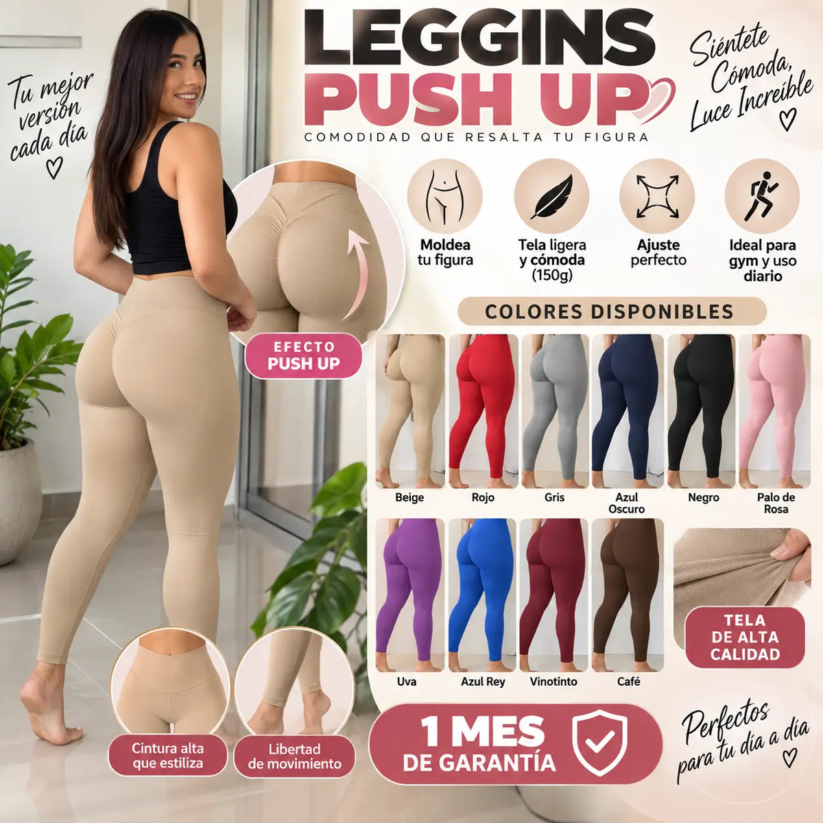 🔥 Leggins Push Up Moldeadores