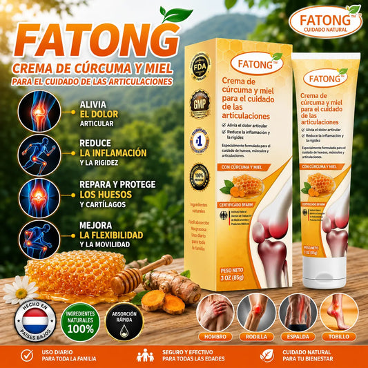 Crema Fatong de Miel y Cúrcuma para el Cuidado de las Articulaciones