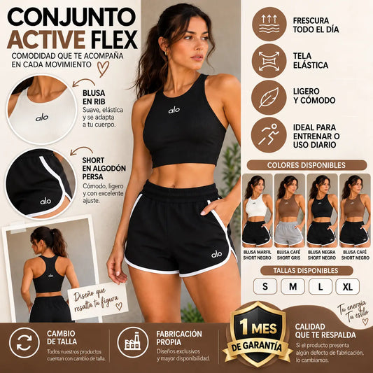 🔥 Conjunto Alo Active Flex | Short + Blusa
